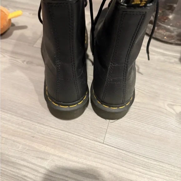 Dr. Martens Black Combat Boots with Air-Cushioned Sole - Picture 2 of 3